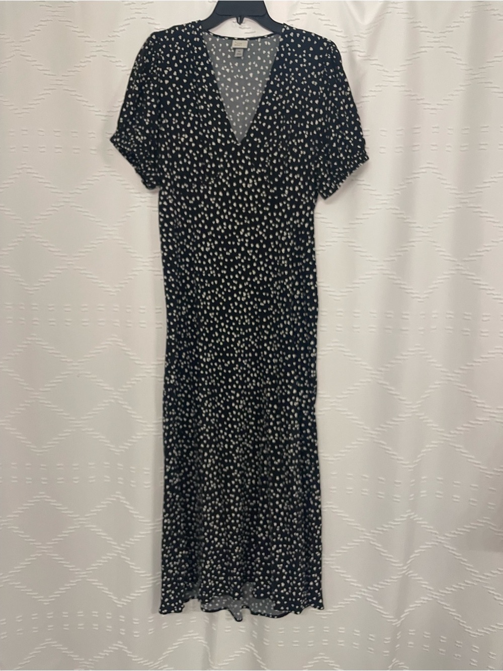 Black Polka Dot V-Neck Maxi Dress - A New Day